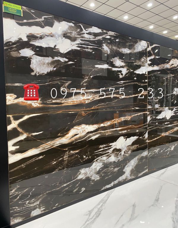 Gạch ấn độ 600x1200 vân tia sét bóng kiếng ốp lát mặt tiền nền nhà phòng khách đẹp