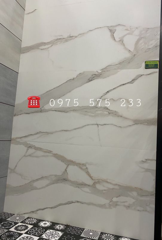 Gạch ốp lát 60x120 ấn độ mờ trắng vân mây tự nhiên