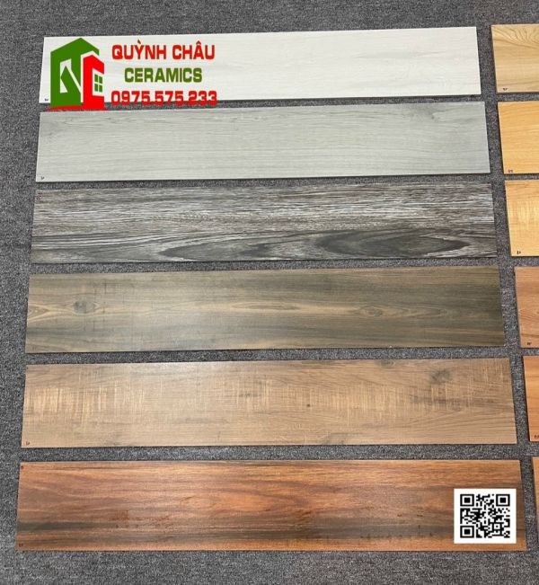 Gạch giả gỗ 20x120 ấn độ mờ xám đen chống trơn giá rẻ