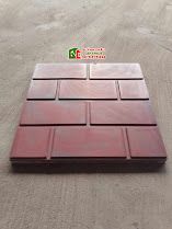 Gạch cổ Hội An bê tông đỏ màu đô 40x40cm lát sân vườn chống trơn