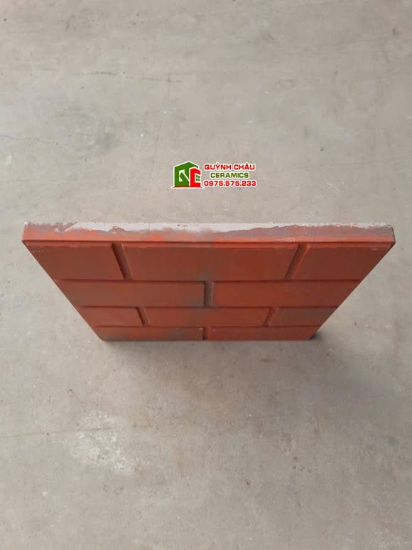 Gạch lát sân bê tông 40x40 giả cổ Hội An màu đỏ