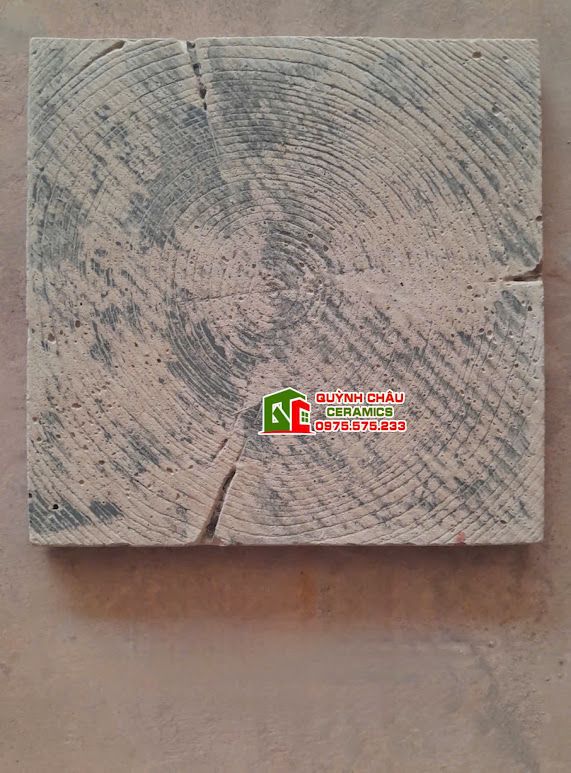 Gạch bê tông màu gỗ sưa giả cổ ốp trang trí 18x18cm