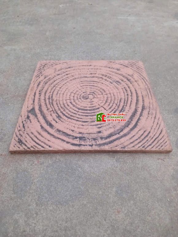 Gạch giả cổ gỗ sưa cam 17x17cm ốp trang trí