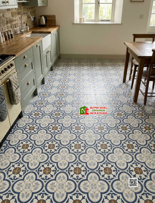 Gạch bông 30x30 hoa văn phong cách cổ điển