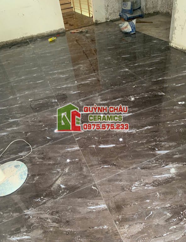 Gạch ấn độ 60x120 nâu đá vân trắng siêu bóng