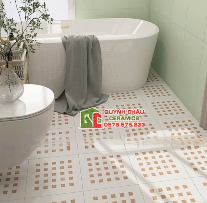 Gạch bông 30x30 hoa văn giả gỗ vuông ấn tượng
