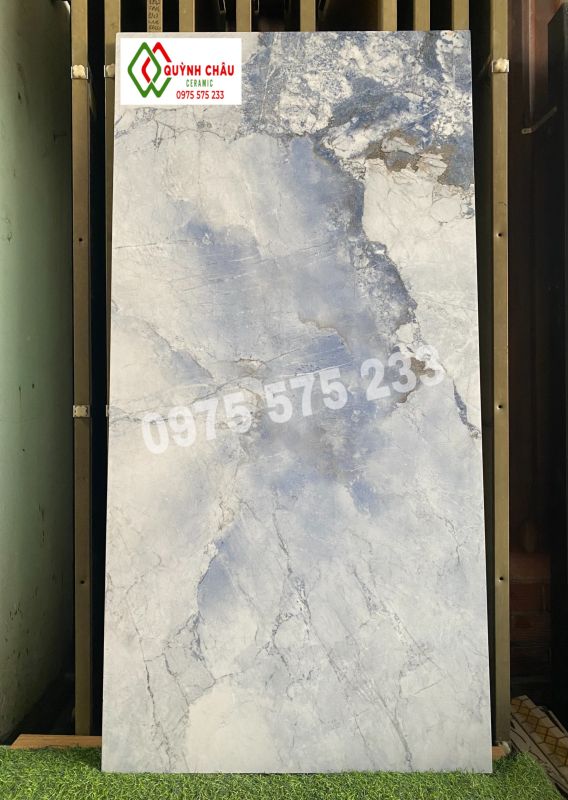 Gạch tây ban nha 60x120 màu xanh mờ vân đá ngẫu nhiên đẹp
