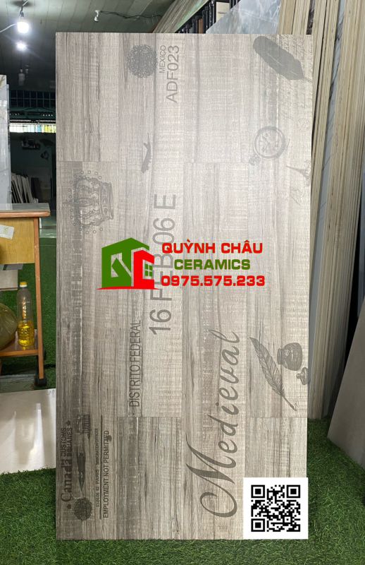 Gạch 60x120 giả vân gỗ ấn độ mờ matt màu xám đẹp