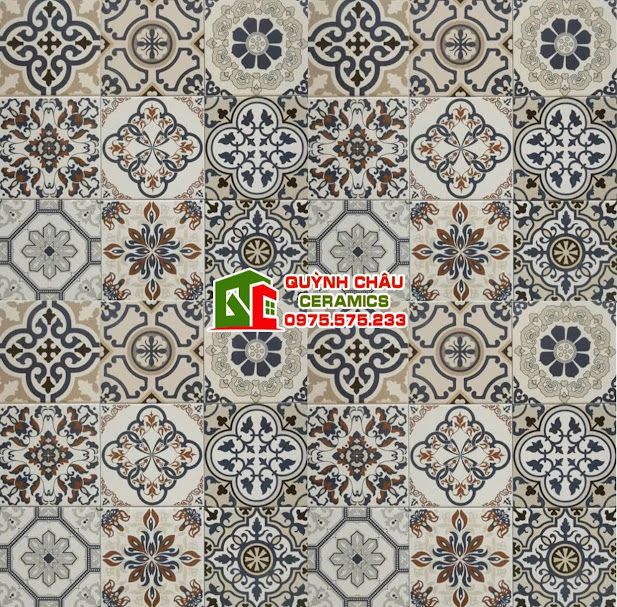 Gạch bông 20x20 hoa văn mix đẹp ấn tượng