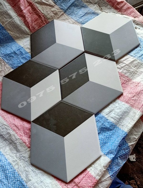 Gạch lục giác 20x23 ốp lát trang trí nhà phố đẹp 