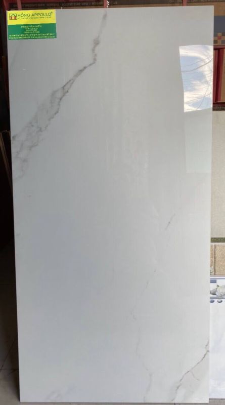 Gạch nhập khẩu ấn độ 600x1200 bóng kiếng trắng vân đẹp