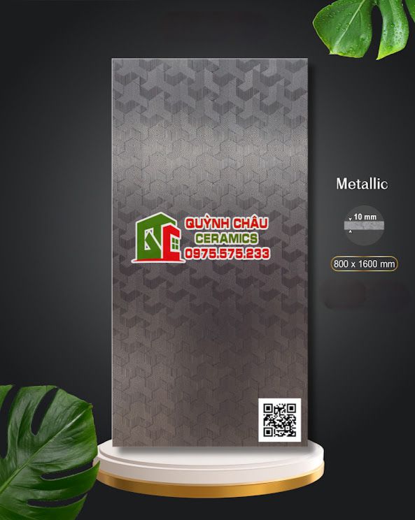 Gạch 80x160 Apodio carving hiệu ứng màu kim loại