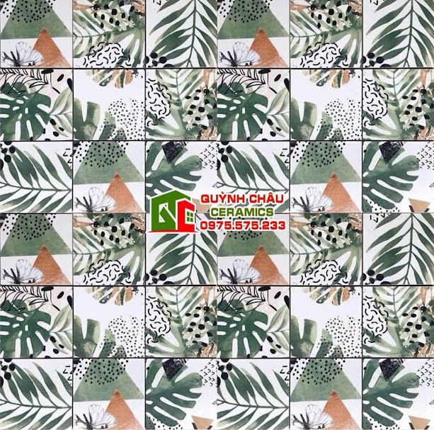 Gạch bông 20x20 trang trí hoa văn 3D độc đáo