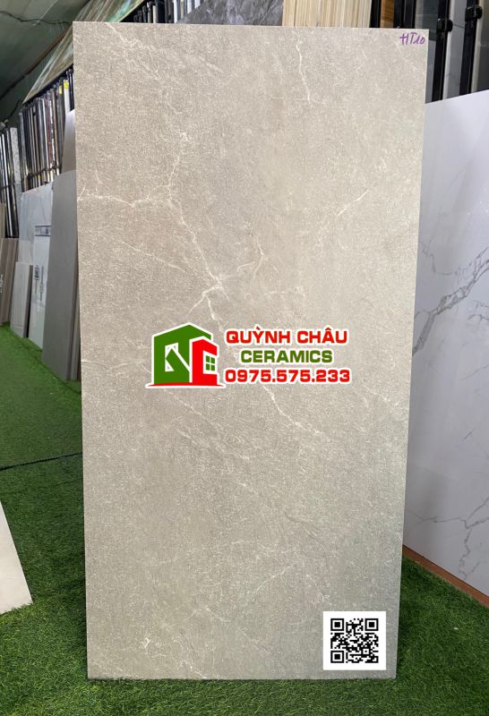 Gạch ốp lát 60x120 đá xám mờ vân kẻ trắng đẹp