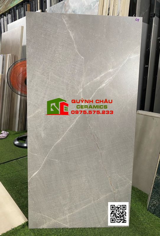 Gạch ốp lát ấn độ 600x1200 mờ matt xám vân trắng ngẫu nhiên đẹp