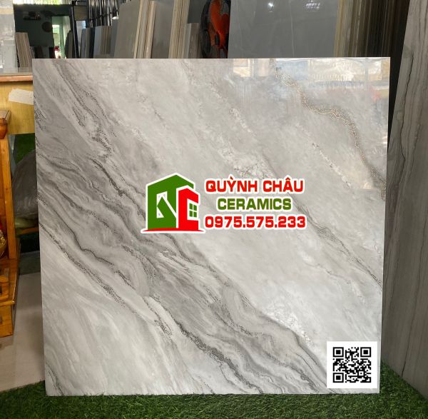 Gạch khắc kim 80x80 màu xám bóng đá đồng chất trung quốc 5192