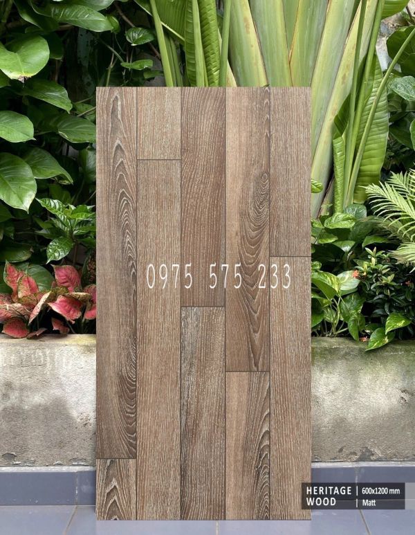 Gạch đá mờ khổ to 60x120 vân giả gỗ tự nhiên