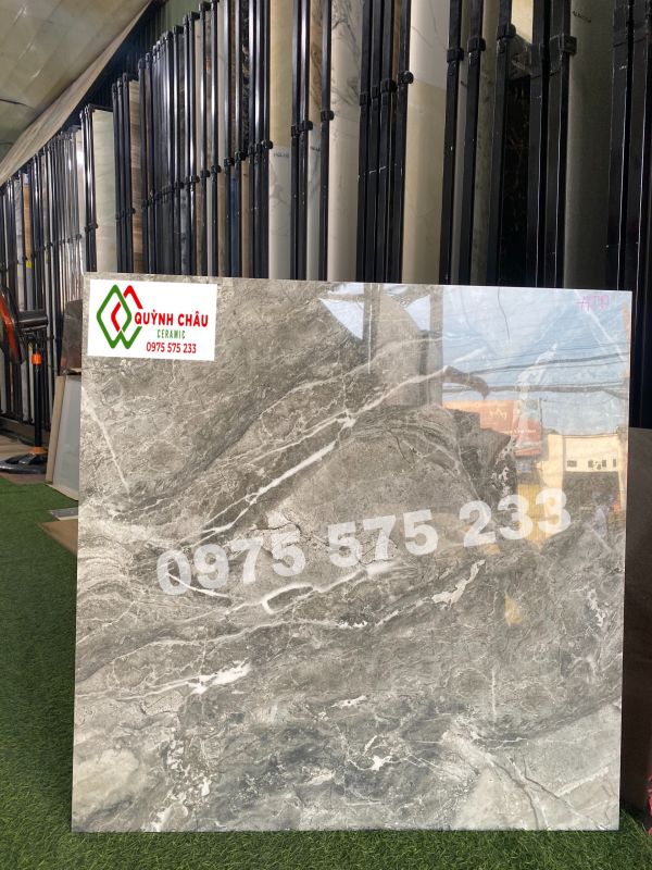 Gạch lát nền vân giả đá 80x80 vicenza bóng kiếng 4002