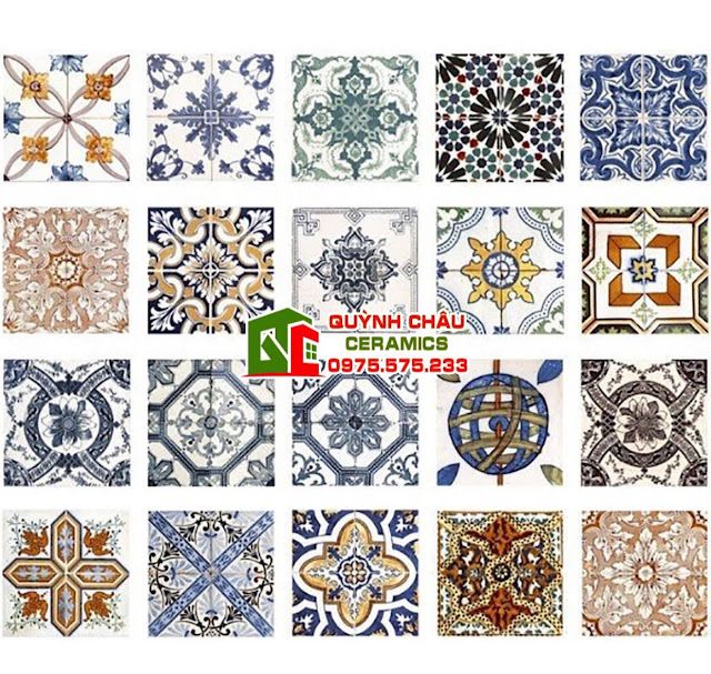 Gạch bông 20x20 hỗn hợp mix hoa văn đẹp