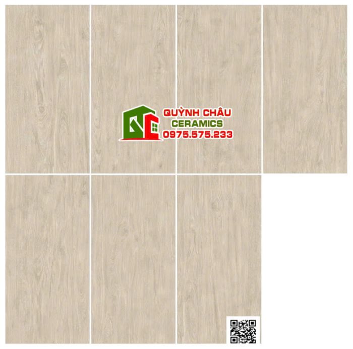 Gạch lát nền giả gỗ 60x120 màu kem cao cấp