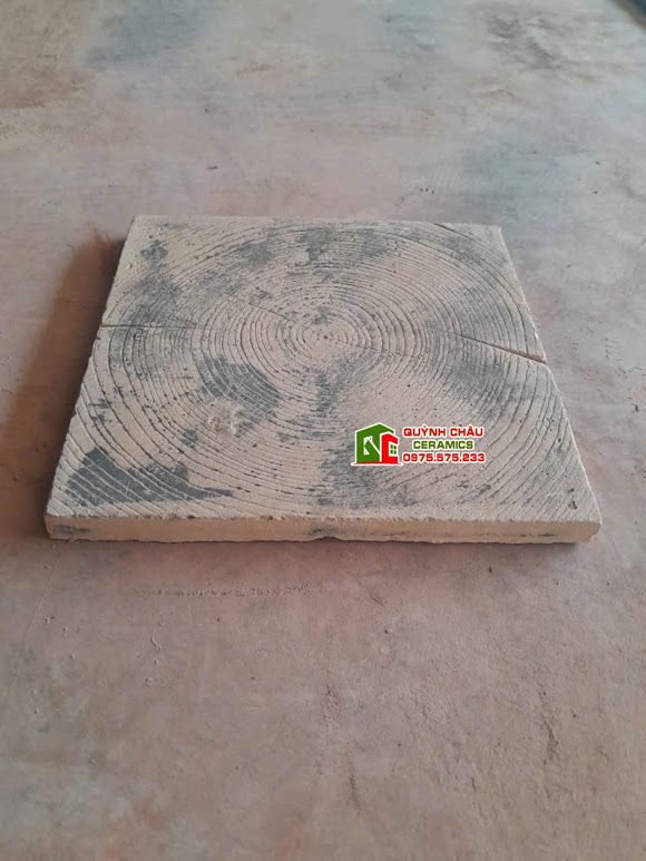 Gạch bê tông màu gỗ sưa giả cổ ốp trang trí 18x18cm