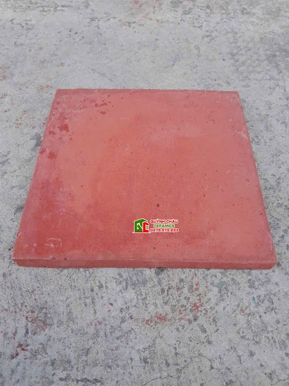 Gạch cổ màu đỏ hình vuông ốp lát trang trí 19x19cm
