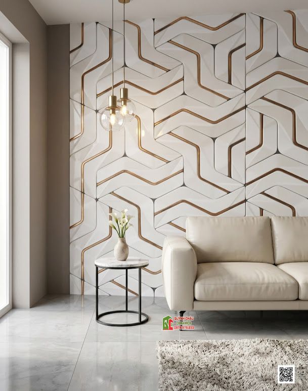Gạch ốp trang trí 60x120 hoạ tiết 3D đẹp sang trọng