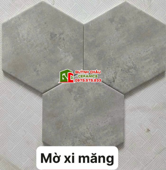 Gạch lục giác xám 200x230 trang trí xi măng 4220