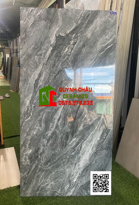 Gạch lát nền takao 60x120 vân đá xám bóng kiếng đẹp