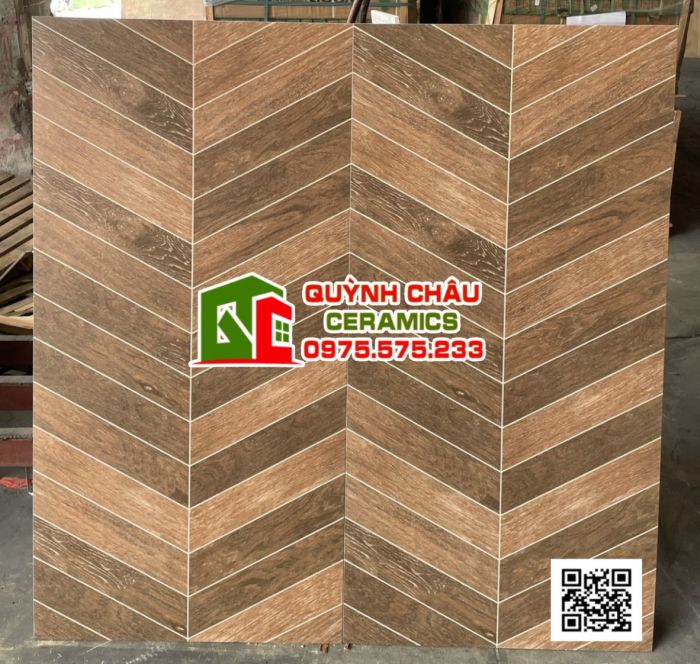 Gạch đá mờ 60x120 giả vân gỗ xương cá đẹp mài cạnh giá rẻ