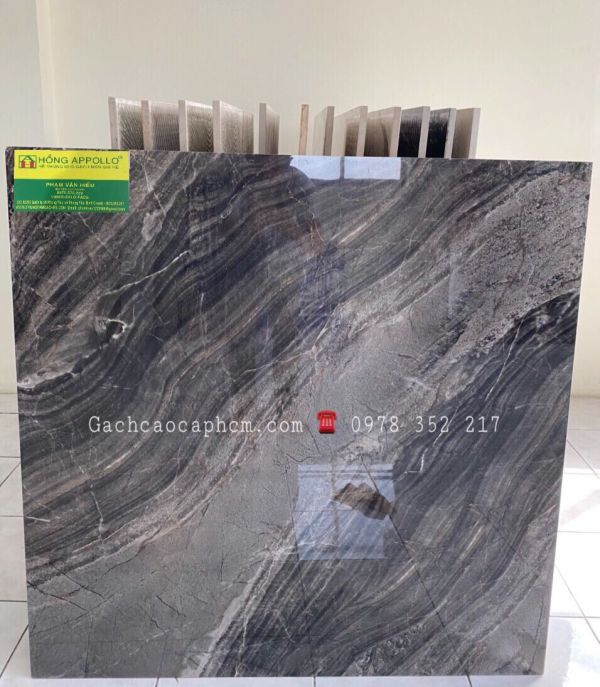 Gạch đá bóng kiếng 1000x1000 vân xám