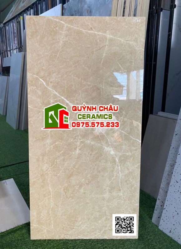 Gạch lát nền ấn độ 60x120 Regent Brown đá bóng Glossy