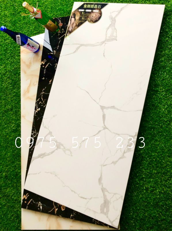 Gạch khổ lớn trắng vân khói 60x120 nhập khẩu trung quốc cao cấp