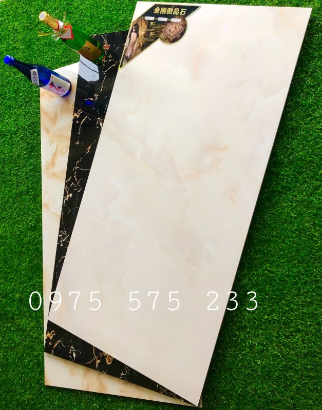 Gạch lát phòng khách 60x120 vân vàng kem bóng trung quốc cao cấp