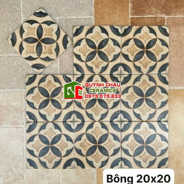 Gạch bông hoạ tiết giả cổ 20x20 cm