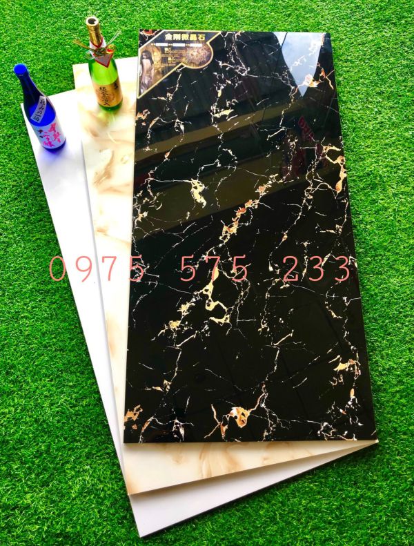 Những mẫu gạch 60x120 đen tia chớp vân cam dán mặt tiền lát nền bán chạy