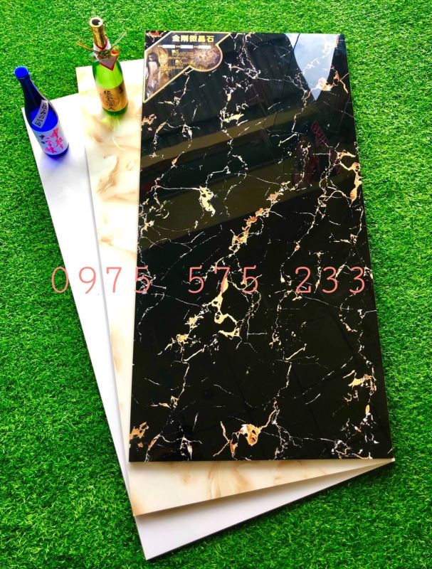 Những mẫu gạch 60x120 đen tia chớp vân cam dán mặt tiền lát nền bán chạy