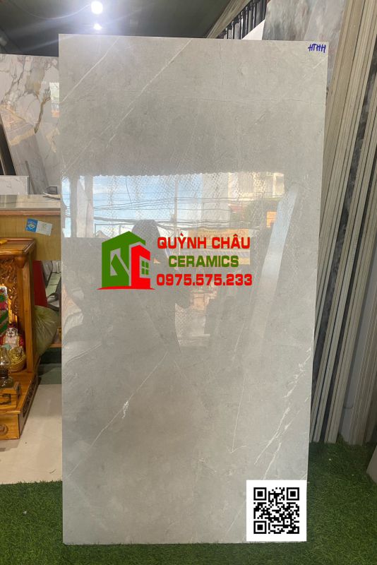 Gạch lát nền ấn độ 60x120 polish bóng màu xám vân đá đẹp