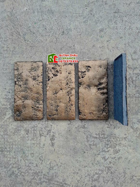 Gạch thẻ chữ nhật giả cổ ốp trang trí màu đồng