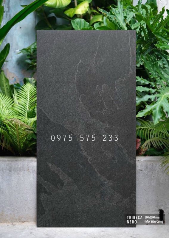 Gạch nhập khẩu đá mờ đen xám siêu cứng 60x120 cm