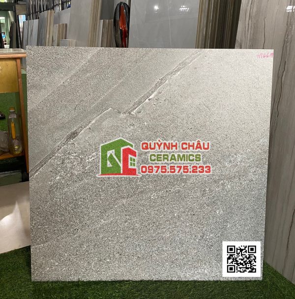 Gạch lát nền 80x80 vân đá xám mờ boric Gray ấn độ 5168