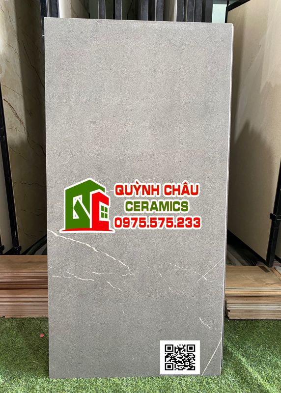 Gạch ấn độ 60x120 đá mờ xám xi măng thiết kế vân ngẫu nhiên