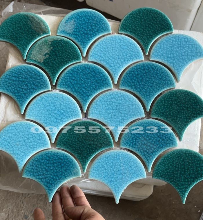 Gạch vảy cá mosaic trang trí cao cấp