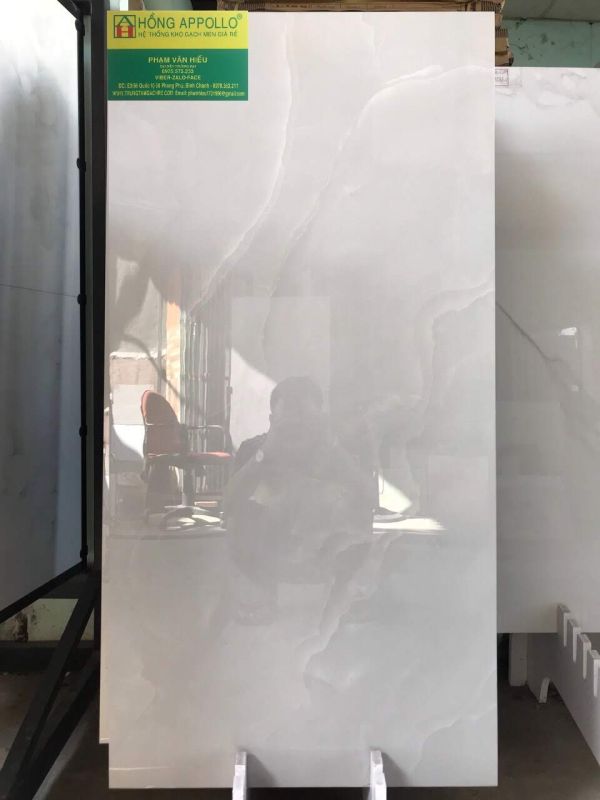 Gạch lát nền phòng khách 600x1200 đá bóng kiếng ấn độ 6207E3