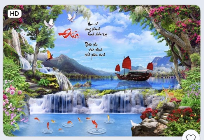 Gạch tranh thuận buồm xuôi gió cá heo nhào lộn