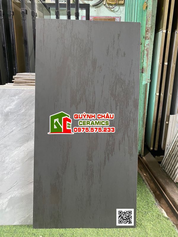 Gạch ốp lát ấn độ 60x120 đen mờ matt Glossy Effect bề mặt hiệu ứng