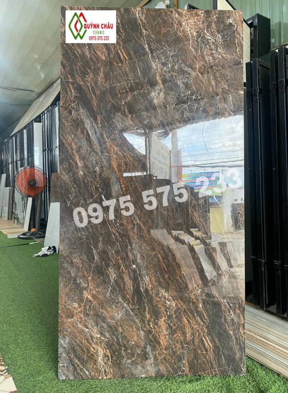 Gạch lát nền khổ lớn 80x160 vân đá bóng kiếng 4080