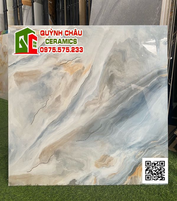 Gạch khắc kim 80x80 vân đá xanh đẹp siêu bóng trung quốc 4688