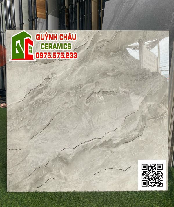 Gạch lát nền trung quốc 80x80 nhũ bạc vân đá xám cao cấp 4690