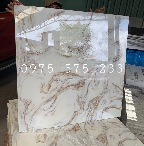 Gạch lát nền 1 Mét x 1 Mét vân ngọc thạch bóng kiếng